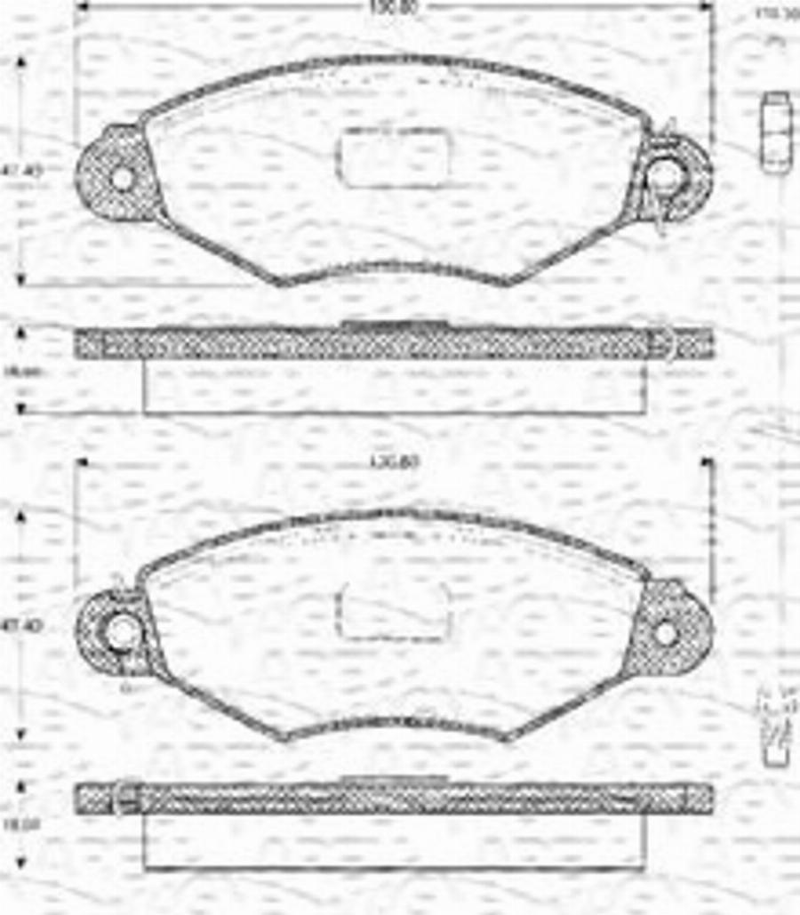 Magneti Marelli 363702161113 - Kit de plaquettes de frein, frein à disque cwaw.fr