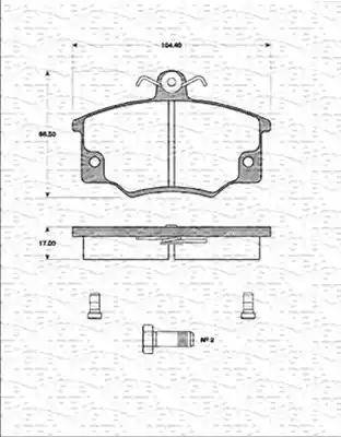 Magneti Marelli 363702161184 - Kit de plaquettes de frein, frein à disque cwaw.fr