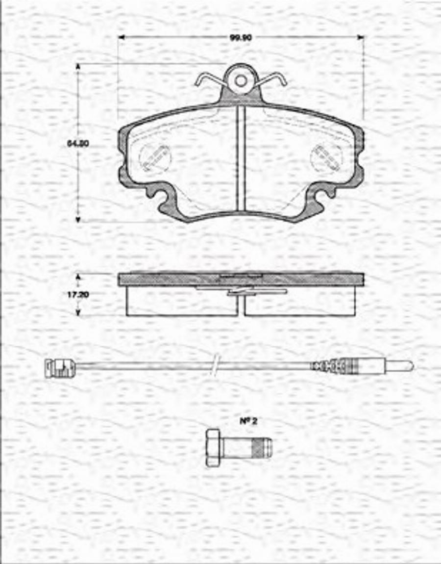 Magneti Marelli 363702161182 - Kit de plaquettes de frein, frein à disque cwaw.fr