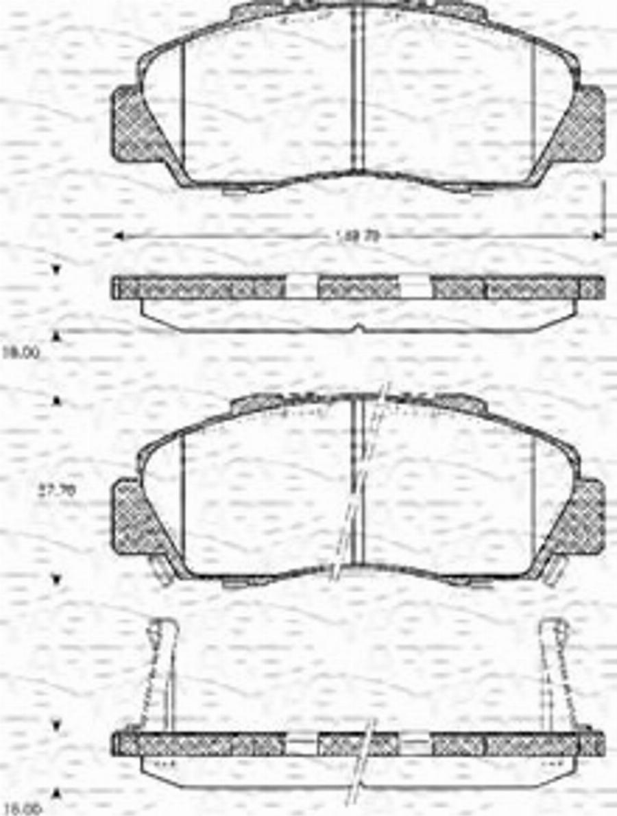 Magneti Marelli 363702161130 - Kit de plaquettes de frein, frein à disque cwaw.fr