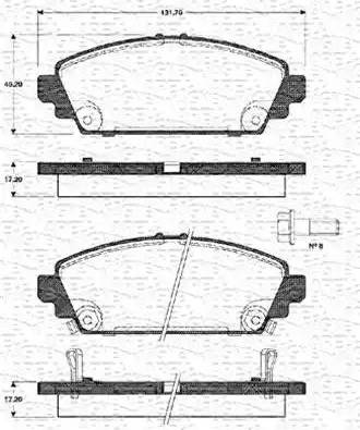 Magneti Marelli 363702161131 - Kit de plaquettes de frein, frein à disque cwaw.fr