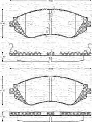 Magneti Marelli 363702161128 - Kit de plaquettes de frein, frein à disque cwaw.fr