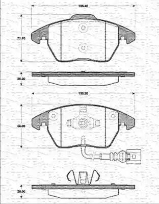 Magneti Marelli 363702161171 - Kit de plaquettes de frein, frein à disque cwaw.fr