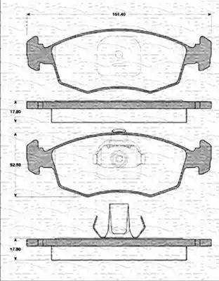 Magneti Marelli 363702161308 - Kit de plaquettes de frein, frein à disque cwaw.fr