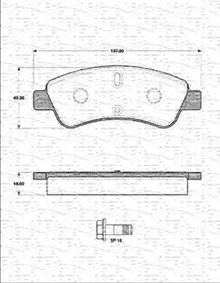 Magneti Marelli 363702161307 - Kit de plaquettes de frein, frein à disque cwaw.fr