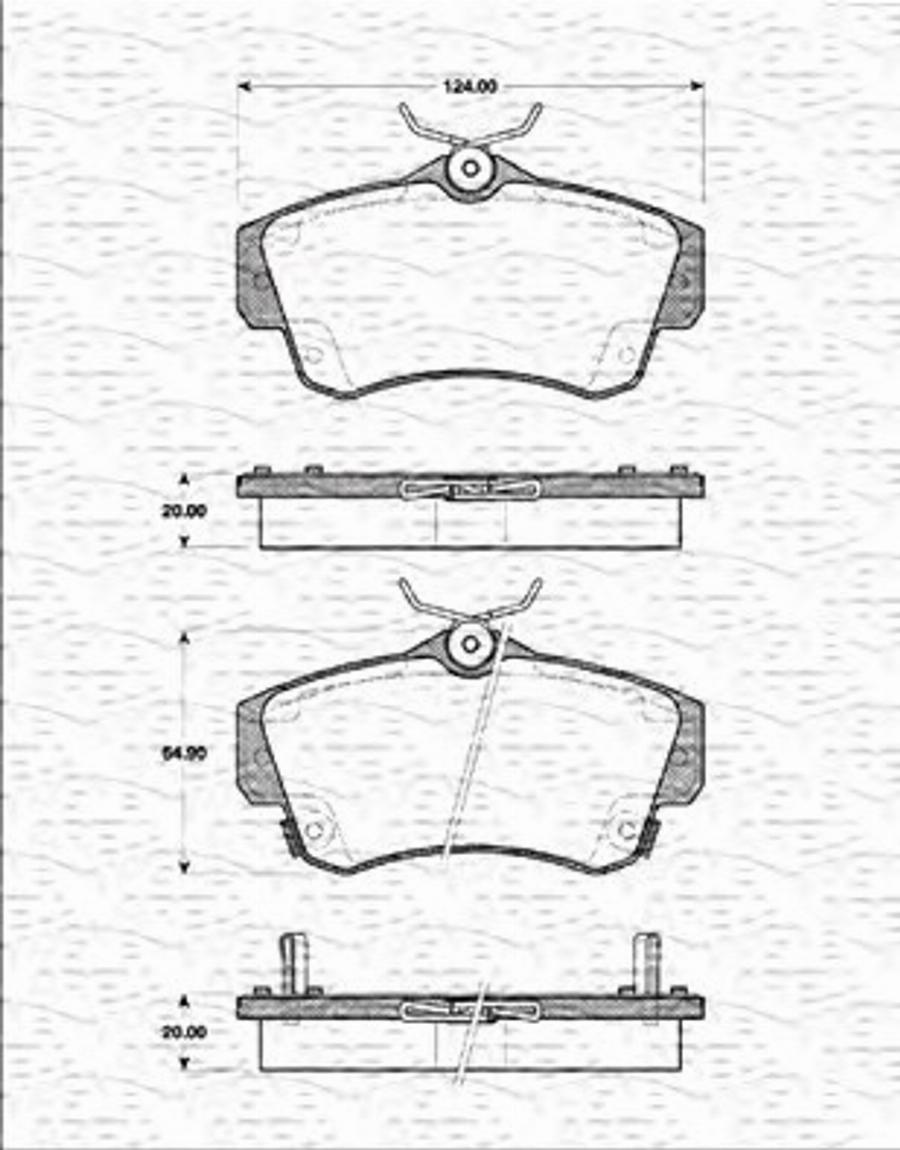 Magneti Marelli 363702161337 - Kit de plaquettes de frein, frein à disque cwaw.fr