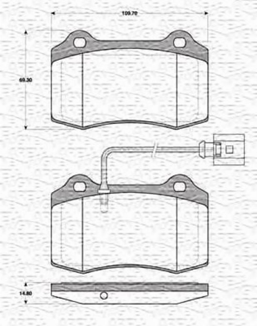 Magneti Marelli 363702161325 - Kit de plaquettes de frein, frein à disque cwaw.fr