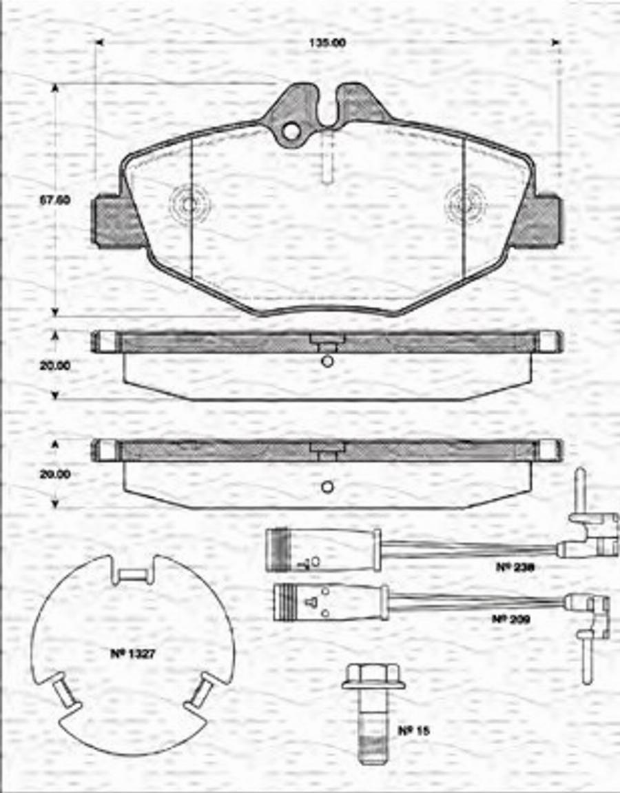 Magneti Marelli 363702161299 - Kit de plaquettes de frein, frein à disque cwaw.fr