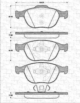 Magneti Marelli 363702161249 - Kit de plaquettes de frein, frein à disque cwaw.fr