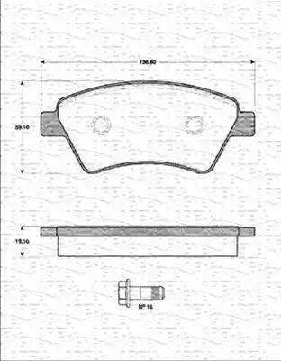 Magneti Marelli 363702161246 - Kit de plaquettes de frein, frein à disque cwaw.fr