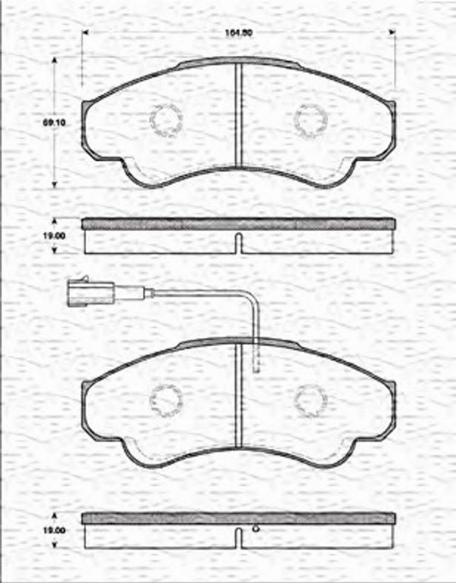 Magneti Marelli 363702161240 - Kit de plaquettes de frein, frein à disque cwaw.fr