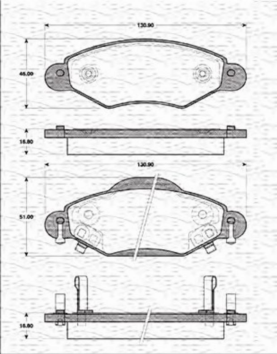 Magneti Marelli 363702161248 - Kit de plaquettes de frein, frein à disque cwaw.fr