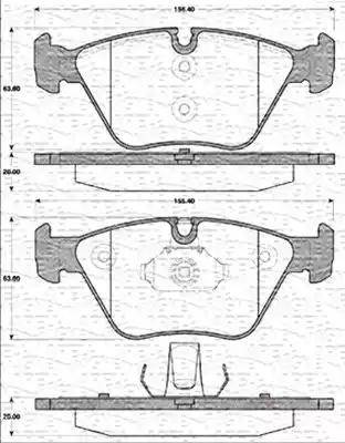 Magneti Marelli 363702161243 - Kit de plaquettes de frein, frein à disque cwaw.fr