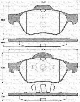 Magneti Marelli 363702161242 - Kit de plaquettes de frein, frein à disque cwaw.fr