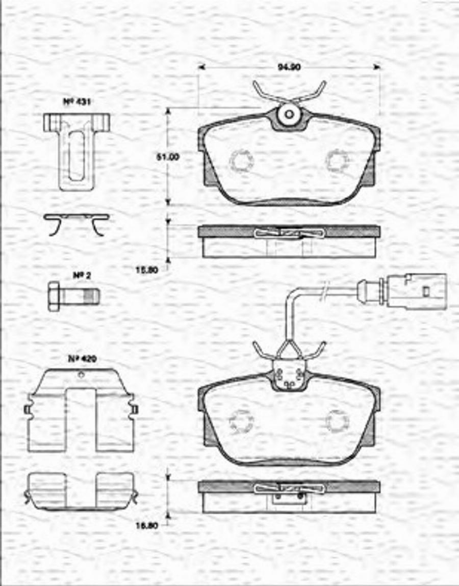 Magneti Marelli 363702161267 - Kit de plaquettes de frein, frein à disque cwaw.fr