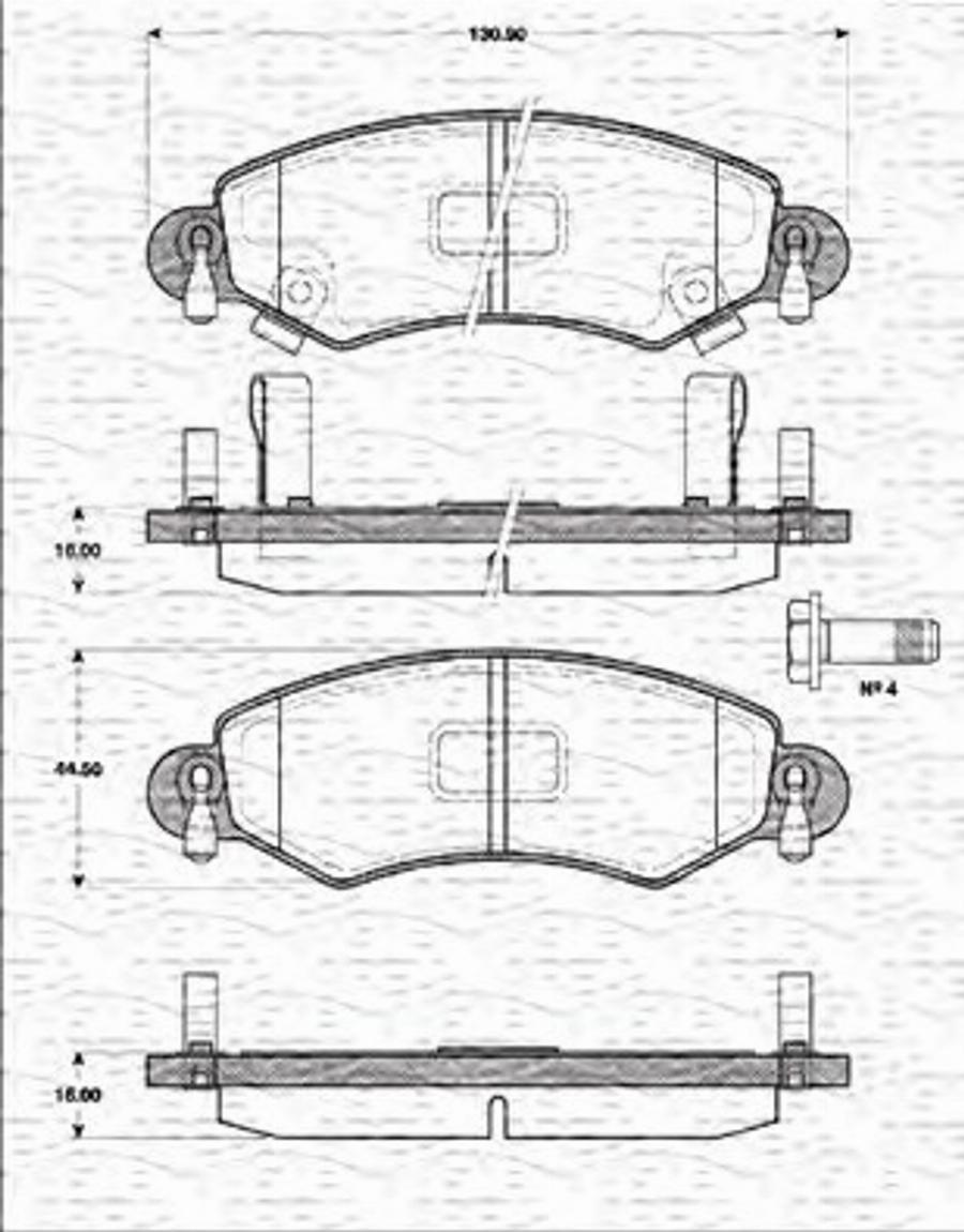 Magneti Marelli 363702161209 - Kit de plaquettes de frein, frein à disque cwaw.fr