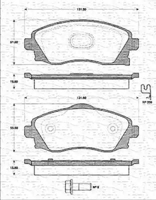 Magneti Marelli 363702161219 - Kit de plaquettes de frein, frein à disque cwaw.fr