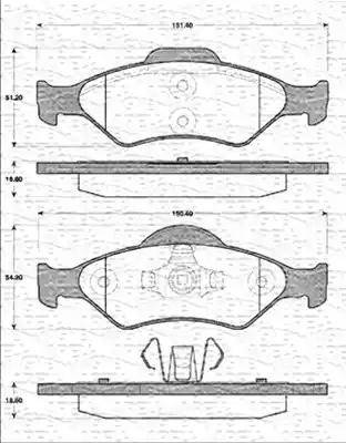 Magneti Marelli 363702161214 - Kit de plaquettes de frein, frein à disque cwaw.fr