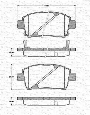 Magneti Marelli 363702161213 - Kit de plaquettes de frein, frein à disque cwaw.fr