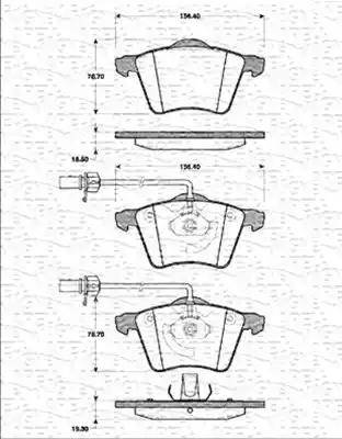 Magneti Marelli 363702161212 - Kit de plaquettes de frein, frein à disque cwaw.fr