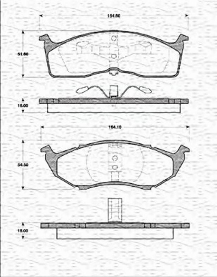 Magneti Marelli 363702161284 - Kit de plaquettes de frein, frein à disque cwaw.fr