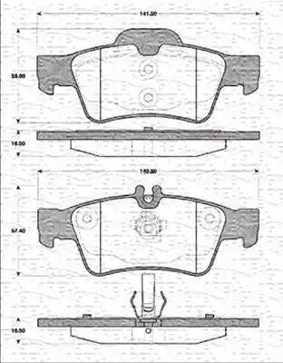 Magneti Marelli 363702161281 - Kit de plaquettes de frein, frein à disque cwaw.fr