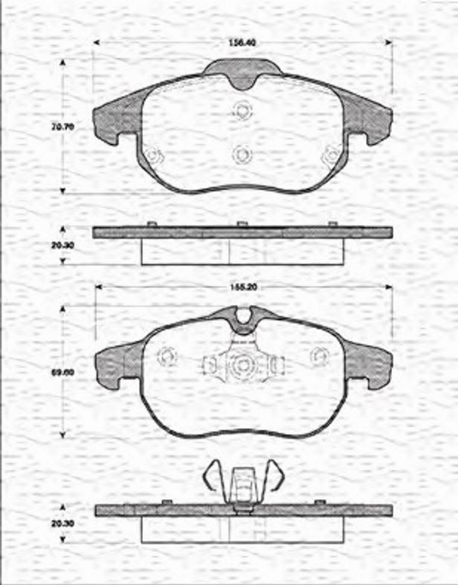 Magneti Marelli 363702161239 - Kit de plaquettes de frein, frein à disque cwaw.fr