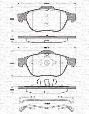 Magneti Marelli 363702161232 - Kit de plaquettes de frein, frein à disque cwaw.fr