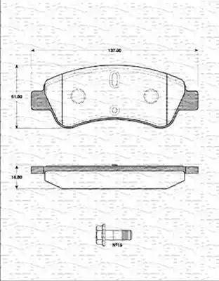 Magneti Marelli 363702161229 - Kit de plaquettes de frein, frein à disque cwaw.fr