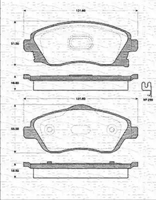 Magneti Marelli 363702161220 - Kit de plaquettes de frein, frein à disque cwaw.fr