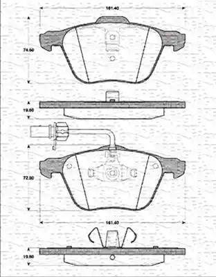 Magneti Marelli 363702161228 - Kit de plaquettes de frein, frein à disque cwaw.fr