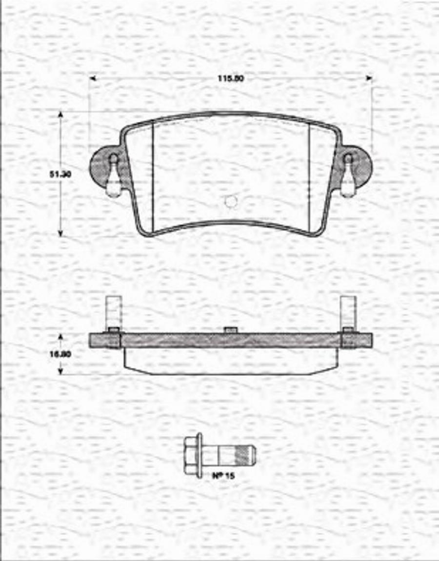 Magneti Marelli 363702161271 - Kit de plaquettes de frein, frein à disque cwaw.fr