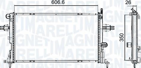 Magneti Marelli - BR RMM93192 - Radiateur, refroidissement du moteur cwaw.fr