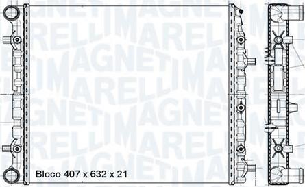 Magneti Marelli - BR RMM698001M - Radiateur, refroidissement du moteur cwaw.fr