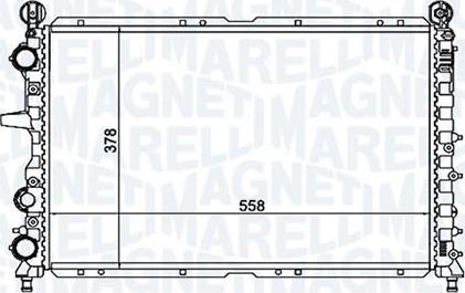 Magneti Marelli - BR RMM1054RFT - Radiateur, refroidissement du moteur cwaw.fr