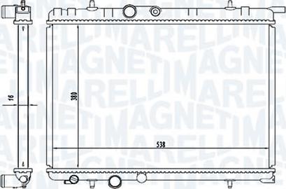 Magneti Marelli - BR RMM1061RPE - Radiateur, refroidissement du moteur cwaw.fr