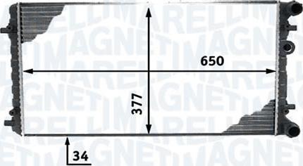 Magneti Marelli - BR RMM376716611 - Radiateur, refroidissement du moteur cwaw.fr