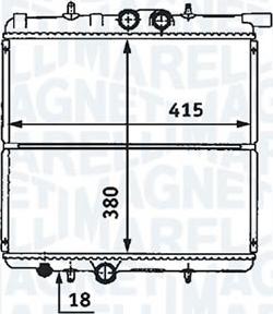 Magneti Marelli - BR RMM376718251 - Radiateur, refroidissement du moteur cwaw.fr