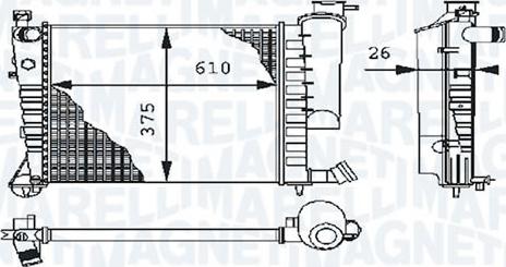 Magneti Marelli - BR RMM376712611 - Radiateur, refroidissement du moteur cwaw.fr