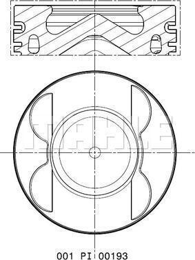 MAHLE 001 PI 00193 000 - Piston cwaw.fr