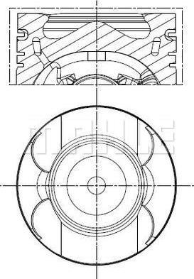 MAHLE 001 PI 00133 000 - Piston cwaw.fr