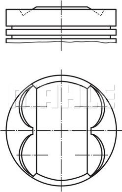 MAHLE 081 PI 00107 000 - Piston cwaw.fr