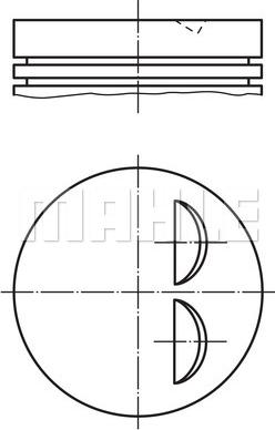 MAHLE 011 90 00 - Piston cwaw.fr