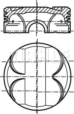 MAHLE 081 PI 00101 000 - Piston cwaw.fr