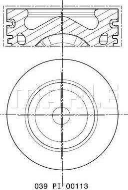 MAHLE 039 PI 00113 000 - Piston cwaw.fr