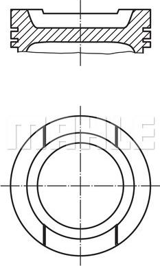 MAHLE 033 01 00 - Piston cwaw.fr