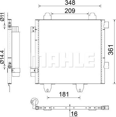 MAHLE AC 459 001S - Condensateur, climatisation cwaw.fr