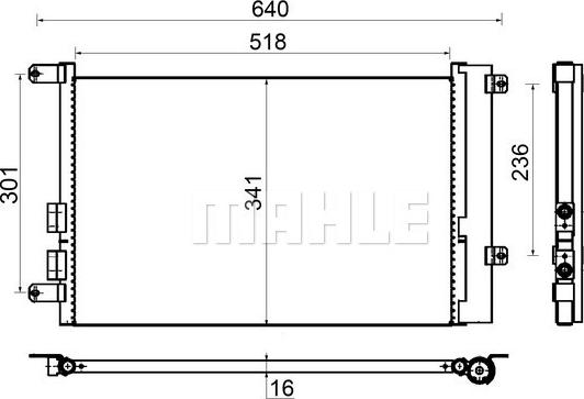 MAHLE AC 401 000S - Condensateur, climatisation cwaw.fr