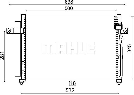 MAHLE AC 417 000S - Condensateur, climatisation cwaw.fr