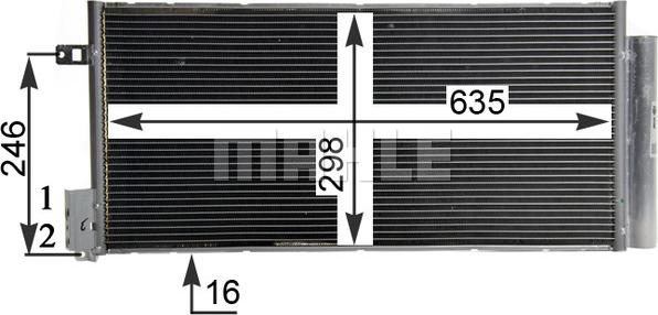 MAHLE AC 505 001S - Condensateur, climatisation cwaw.fr